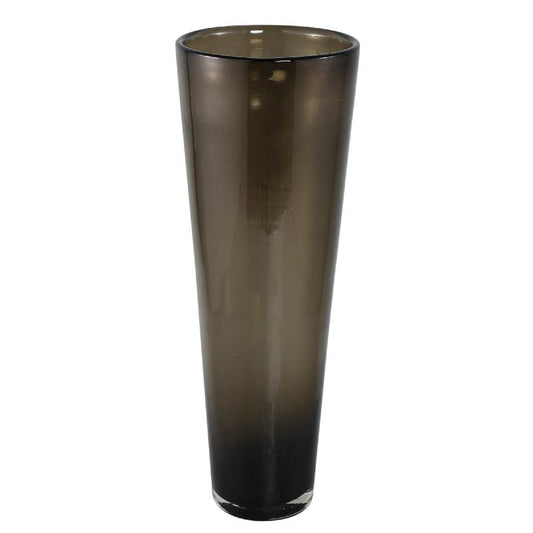 Mehran Bruine Glazen Kranvormige Vaas Groot L 62x22x22 cm