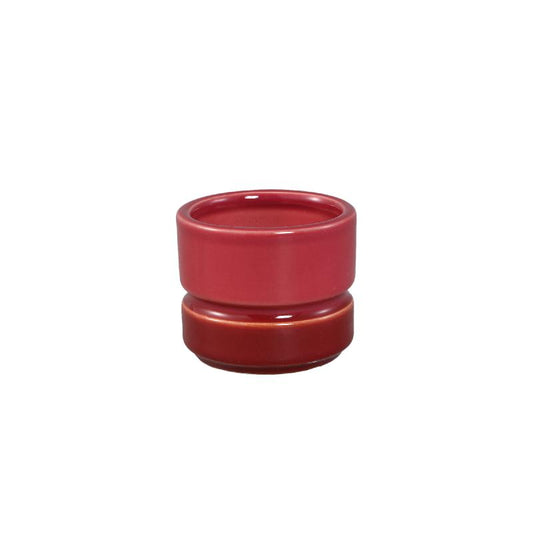Keera Roze Keramische Pot Dubbele Laag Rond - Set van 12 Stuks 6x7.5x7.5 cm