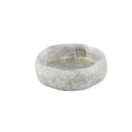 Yadin Witte Onregelmatige Cementschaal S Set van 12 Stuks 6x20x20 cm