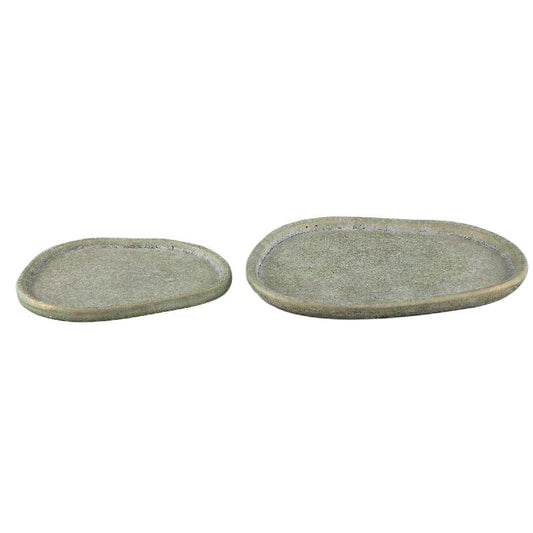 Killeen Groen Organisch Gevormd Cementschotel Set van 6 Stuks L 3x39x34 cm