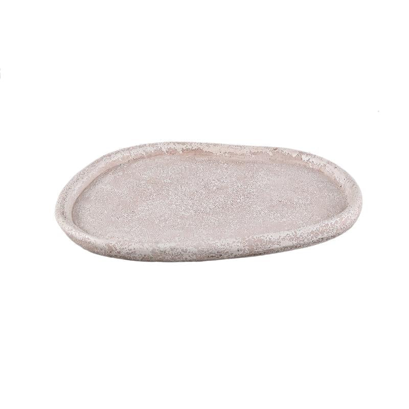 Killeen Cream Organisch Gevormd Cementschotel L – Set van 6 Stuks 3x39x34 cm