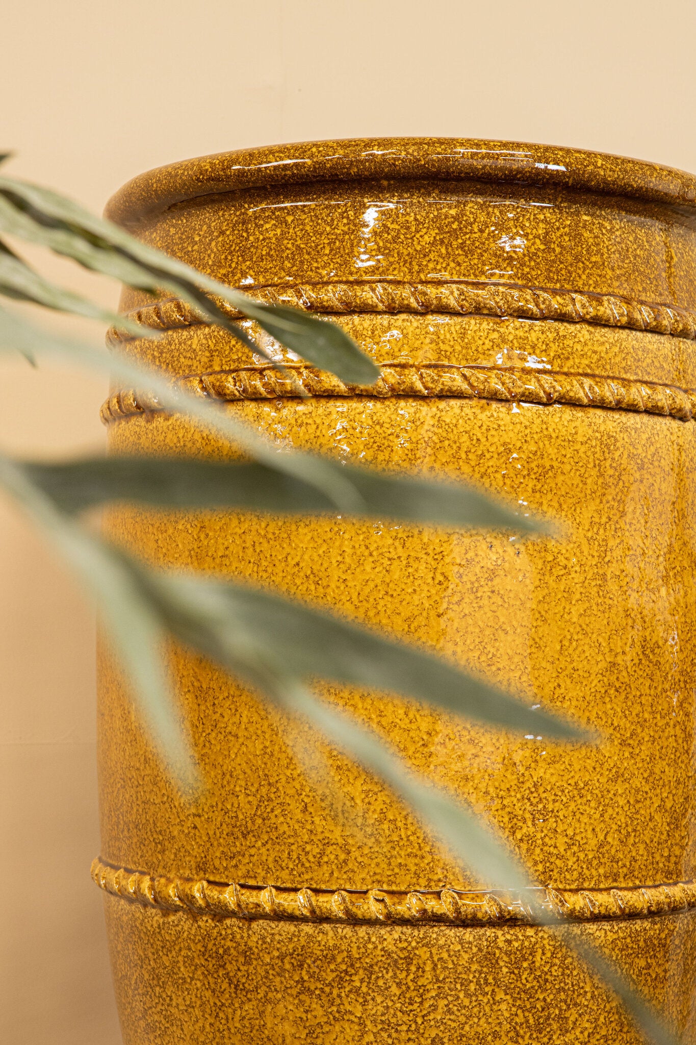 Lilliah Gele Keramische Pot Hoog Set Van 2 79x50x50 cm