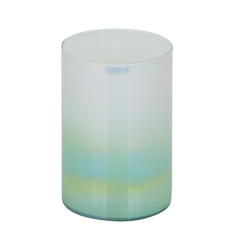 Darcy Mint Groen Rond Glazen Windlicht Ombre Set van 8 Stuks 16.5x10x10 cm