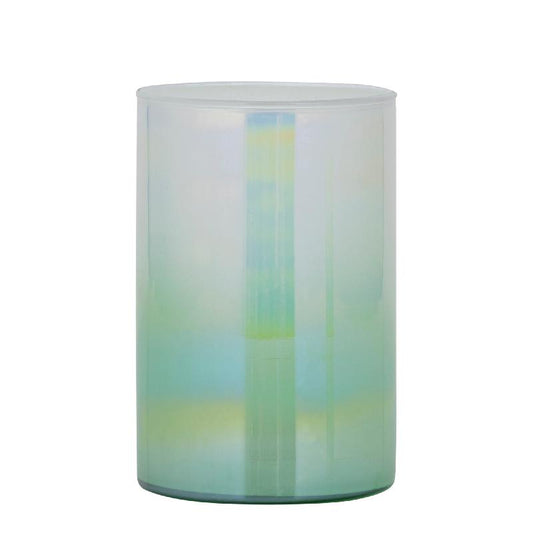 Darcy Mint Groen Rond Glazen Windlicht Ombre Set van 8 Stuks 16.5x10x10 cm