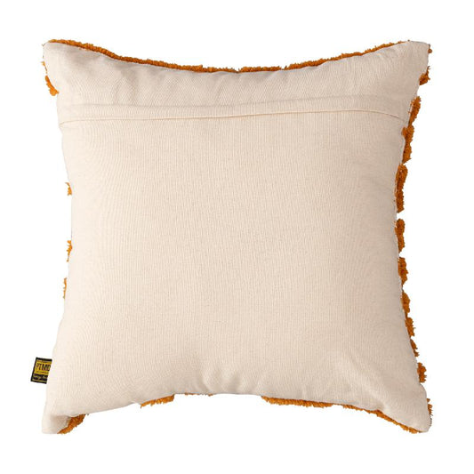 Genica Oranje Vierkant Katoenen Sierkussen Set van 4 45x45x10 cm