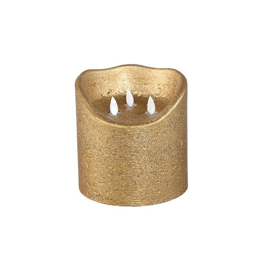 LED Kaars Rustiek Goud Beweegbare Vlammen Set van 6 15x15x15 cm