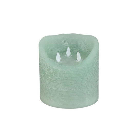LED-Kaars Sage Leaf Rustiek Verplaatsbaar 3 Vlammen Set Van 6 Stuks 15x15x15 cm