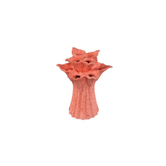 Ellodie Roze Keramische Tulpvaas Set van 4 Stuks 20.5x17x17 cm
