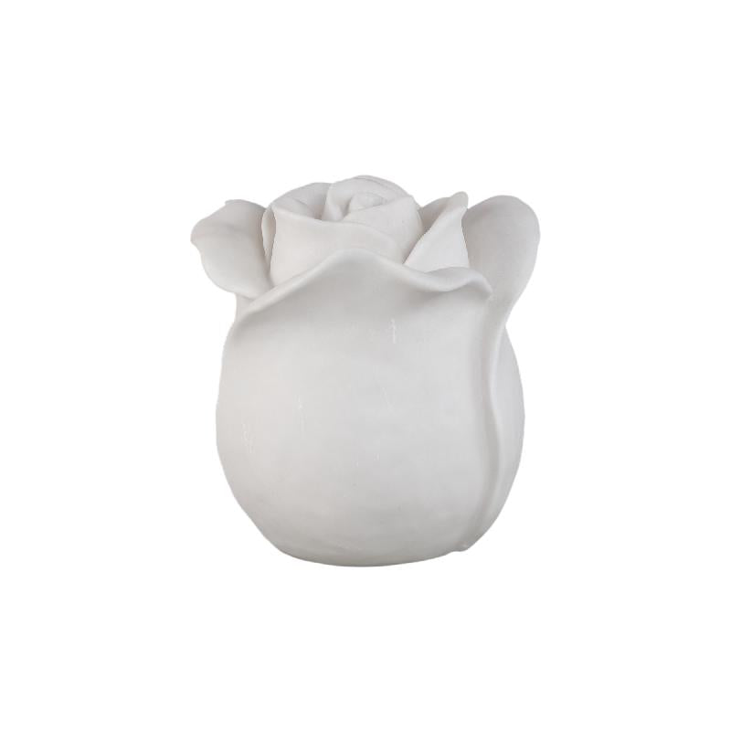 Aveda Witte Roos Poly Led Licht Oplaadbaar Hoog 31x29x29 cm