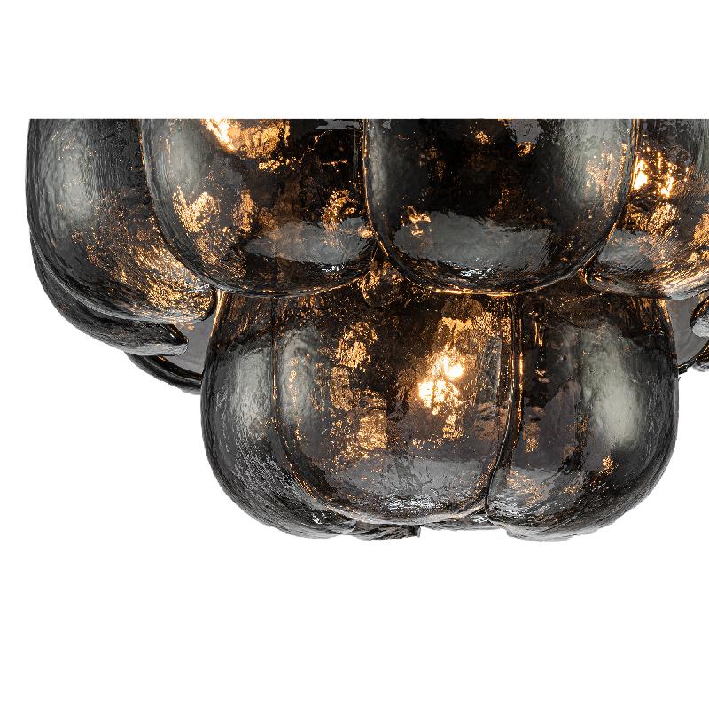Vila Grijs Glas Hanglamp Rond S 32x52x52 cm