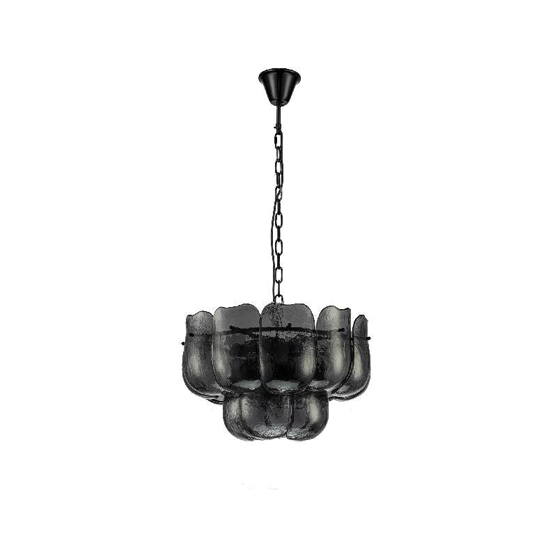 Vila Grijs Glas Hanglamp Rond S 32x52x52 cm