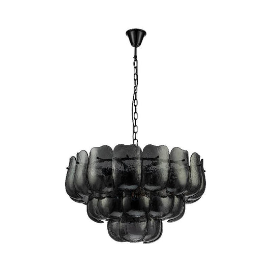 Vila Gunmetal Glazen Hanglamp Rond L 43x75x75 cm