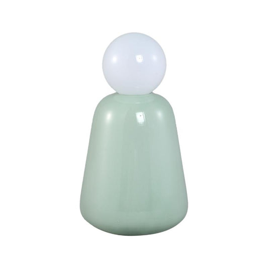 Garine Mint Groen Glazen LED Lamp Oplaadbaar Set van 2 25x14x14 cm