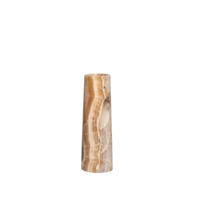 Aylan Natuurlijke Onyx Lapis Ronde Vaas Laag 30x10x10 cm
