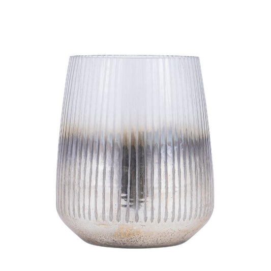 Shelva Gouden Rond Glas Windlicht Etch Finish Set van 4 16x14x14 cm