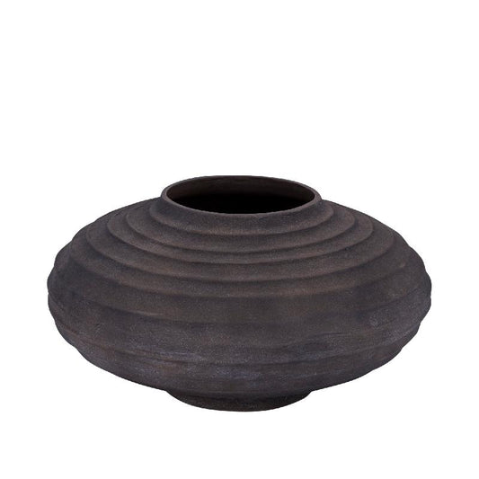 Kody Bruine Stone Wash Gietaluminium Geribde Pot L 26x49x49 cm