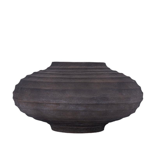 Kody Bruine Stone Wash Gietaluminium Geribde Pot L 26x49x49 cm