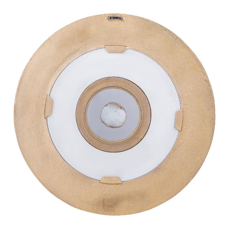 Jacci Gouden Aluminium Wandpaneel Rond Steen L 82x82x2 cm