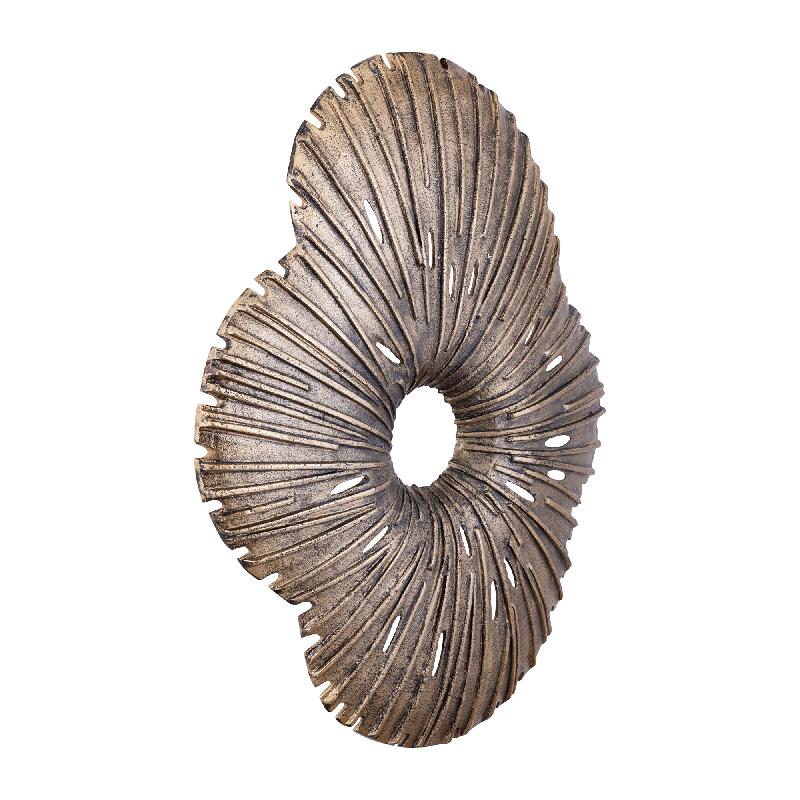 Vija Gouden Gietaluminium Organisch Open Wandpaneel L 72x58x7 cm