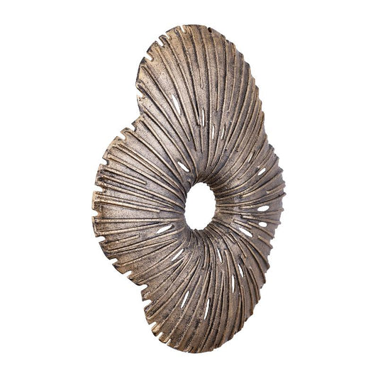 Vija Gouden Gietaluminium Organisch Open Wandpaneel L 72x58x7 cm