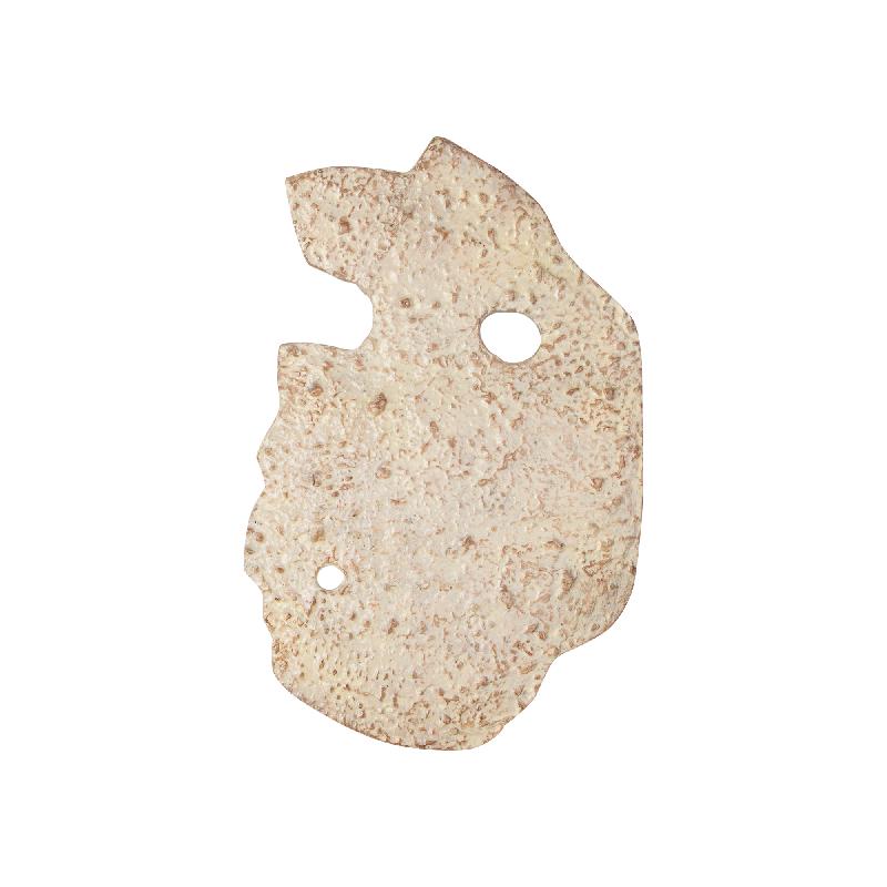 Enrike Beige Gegoten Aluminium Ruw Textuur Wandpaneel Set van 2 39x25x4 cm