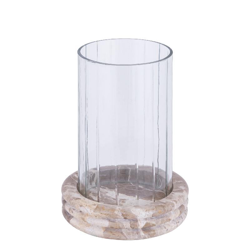 Jolee Helder Marmer Stormlight Geslepen Glas Rond S 29x20x20 cm