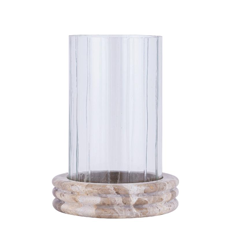 Jolee Helder Marmer Stormlight Geslepen Glas Rond S 29x20x20 cm
