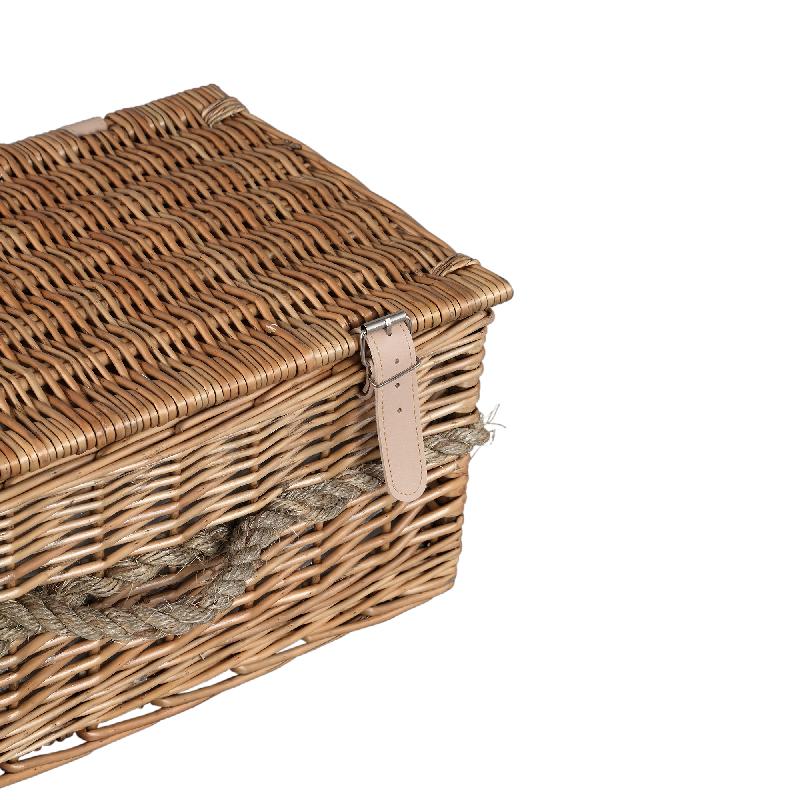 Kinzey Natuurlijke Wilgen Picknickmand Voor 2 Personen 20x45x30 cm