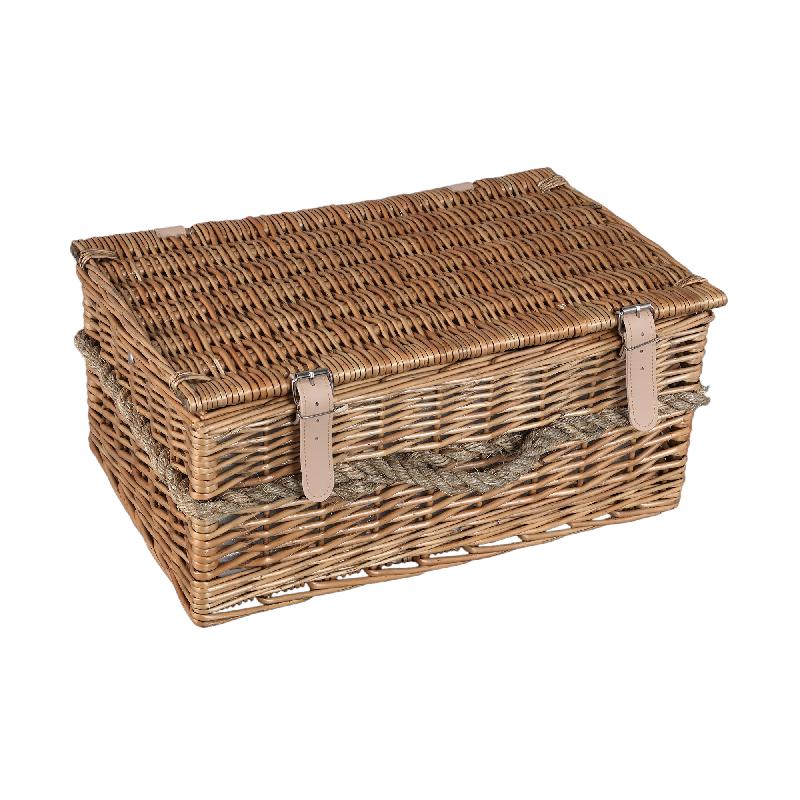 Kinzey Natuurlijke Wilgen Picknickmand Voor 2 Personen 20x45x30 cm