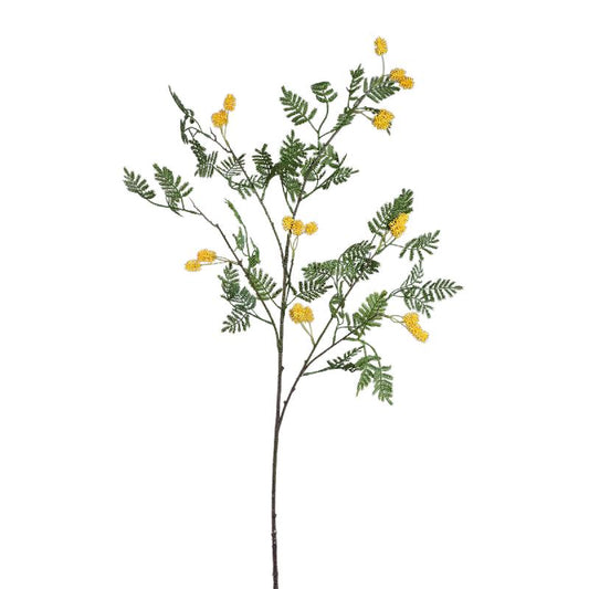 Garden Flower Gele Mimosa Spray Met Bladeren L - Set van 12 118x63x49 cm