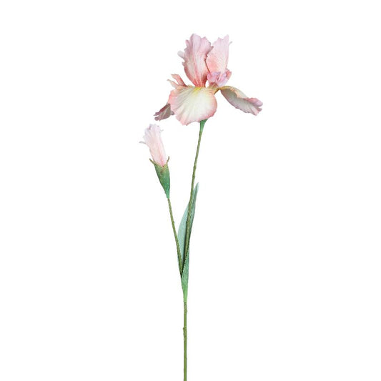Garden Flower Roze Iris Spray Met Knop - Set van 12 80x46x16 cm