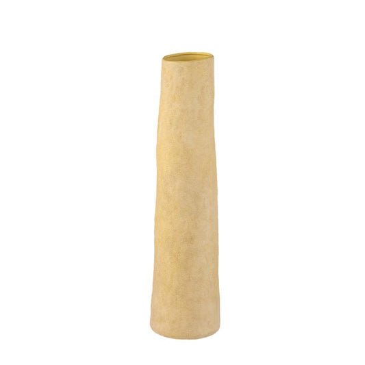 Ardala Gele Rechte Ronde Keramische Vaas L – Set van 2 62.5x16x16 cm