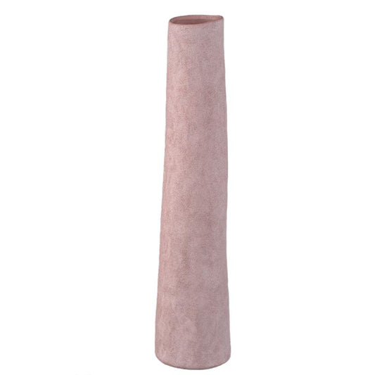 Ardala Lichtroze Rechte Ronde Keramische Vaas XL Set van 2 77x17x17 cm