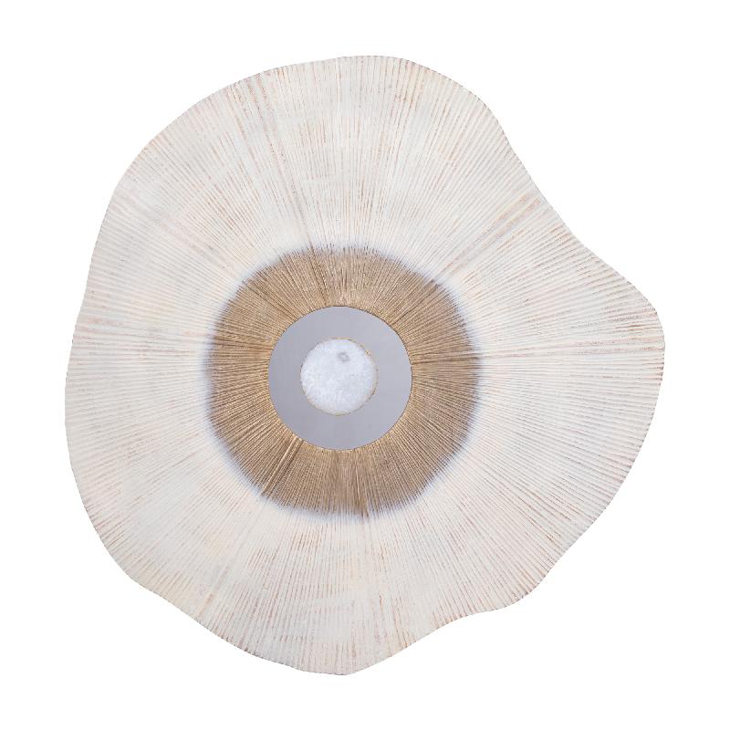 Rella Beige Gietaluminium Wandpaneel Middensteen L 89x87x2 cm