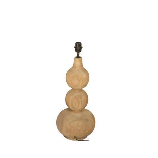 Altus Natuurlijke Mangohout Tafellampvoet Glad Rond 55x25x25 cm