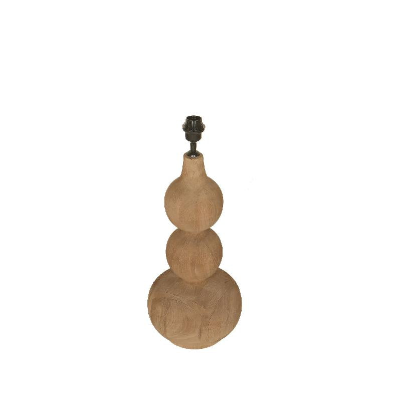 Altus Natuurlijke Mangohout Tafellampvoet Glad Rond 55x25x25 cm