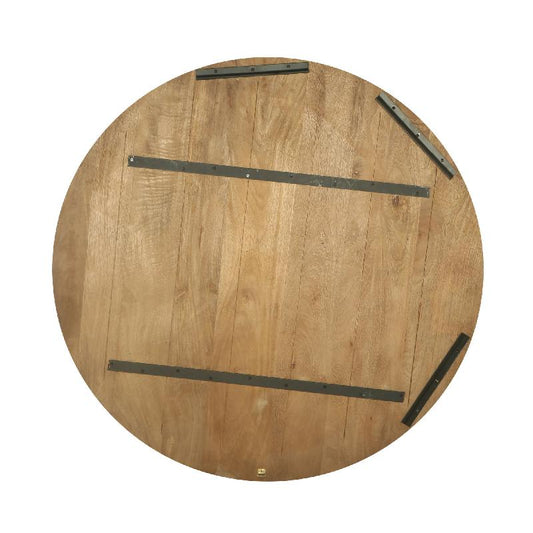 Mattin Natuurlijk Mangohout Cirkel Wandpaneel Rond L 120x120x4 cm