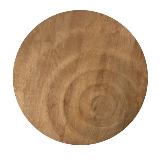 Mattin Natuurlijk Mangohout Cirkel Wandpaneel Rond L 120x120x4 cm
