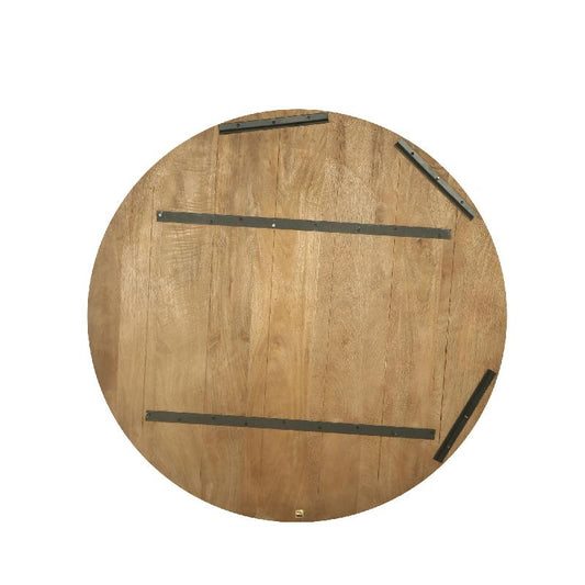 Mattin Natuurlijk Mangohout Cirkel Wandpaneel Rond S 90x90x4 cm