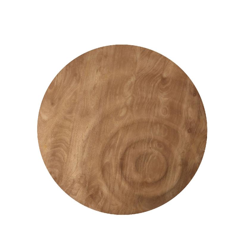 Mattin Natuurlijk Mangohout Cirkel Wandpaneel Rond S 90x90x4 cm