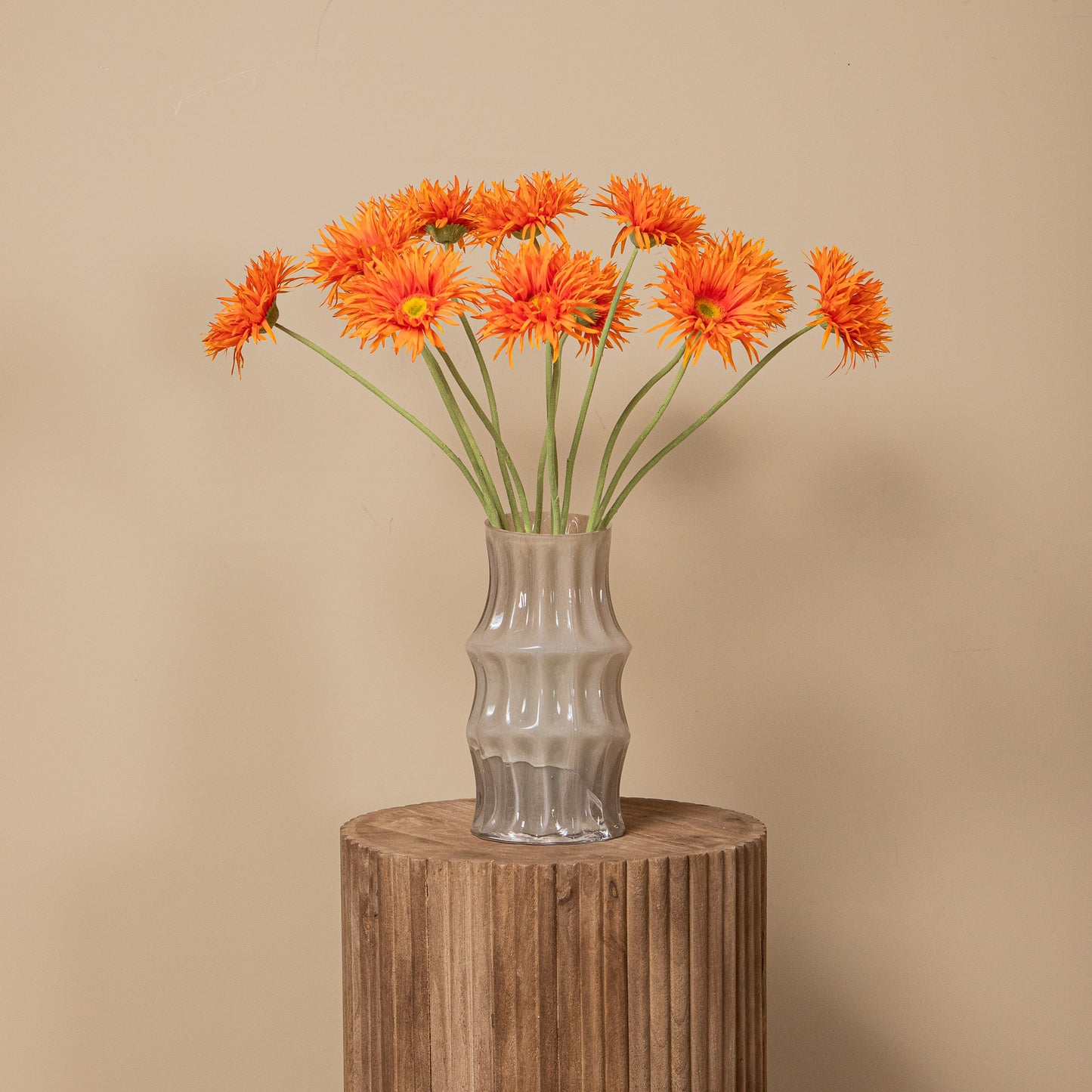 Gerbera Bloem Oranje Kunstbloem - Set van 12 55x12x9 cm