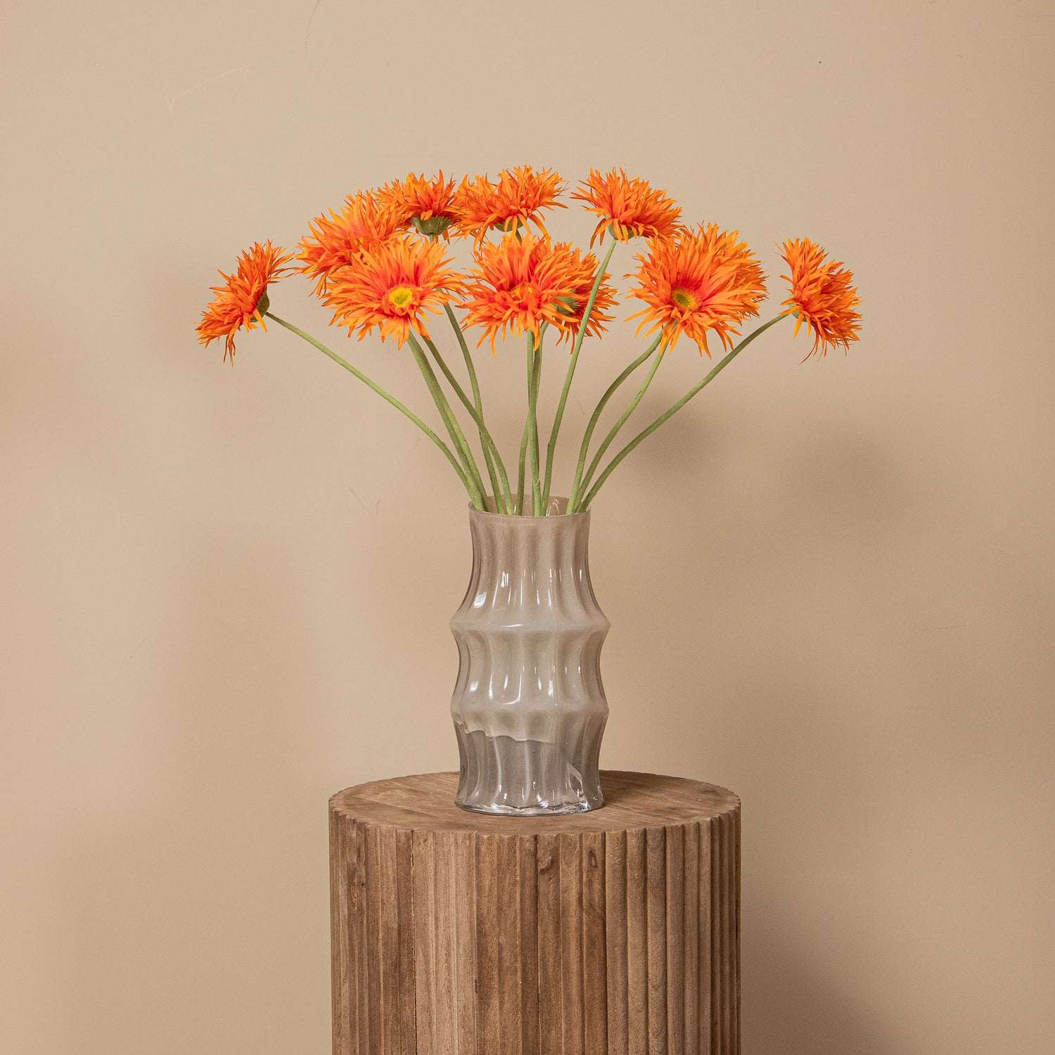 Gerbera Bloem Oranje Kunstbloem - Set van 12 55x12x9 cm