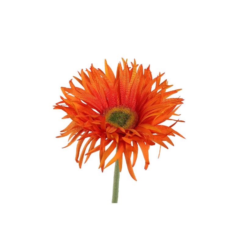 Gerbera Bloem Oranje Kunstbloem - Set van 12 55x12x9 cm