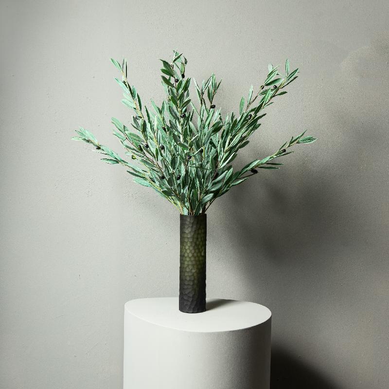 Leaves Plant Groene Olijfbladeren Spray Groot - Set van 12 99x72x30 cm