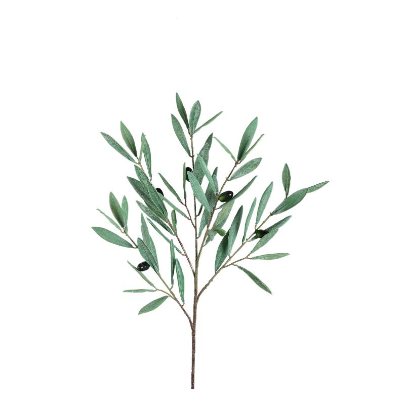 Leaves Plant Groene Olijfblad Spray Klein - Set van 12 48x37x30 cm