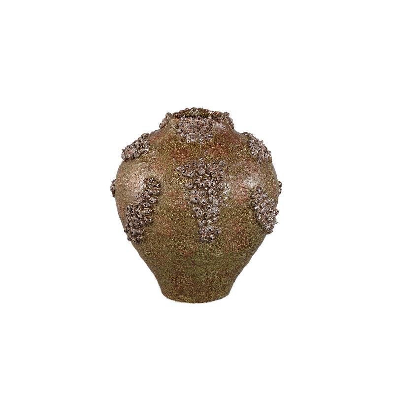 Deisy Groene Keramische Pot Ruwe Koraal M 32x29x29 cm
