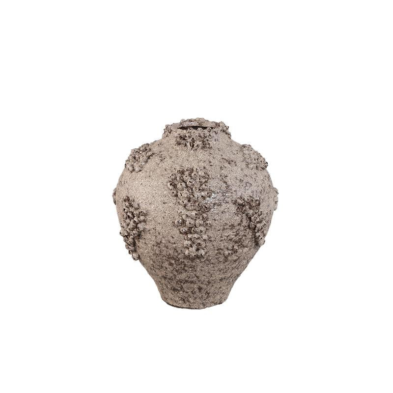 Deisy Beige Keramische Pot Ruw Koraal M 32x29x29 cm