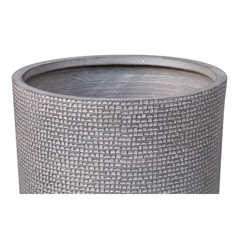 Rylon Bruine GRC Pattern Pot Rond Laag 47x55x55 cm