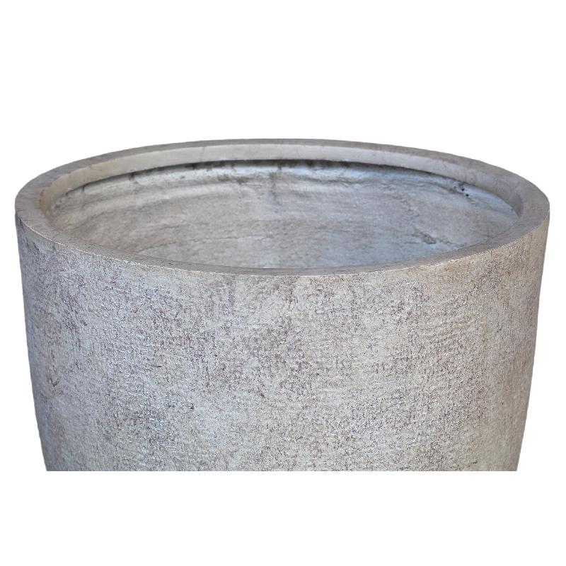 Salah Beige Keramische Pot Rond Laag Set van 4 50x55x55 cm
