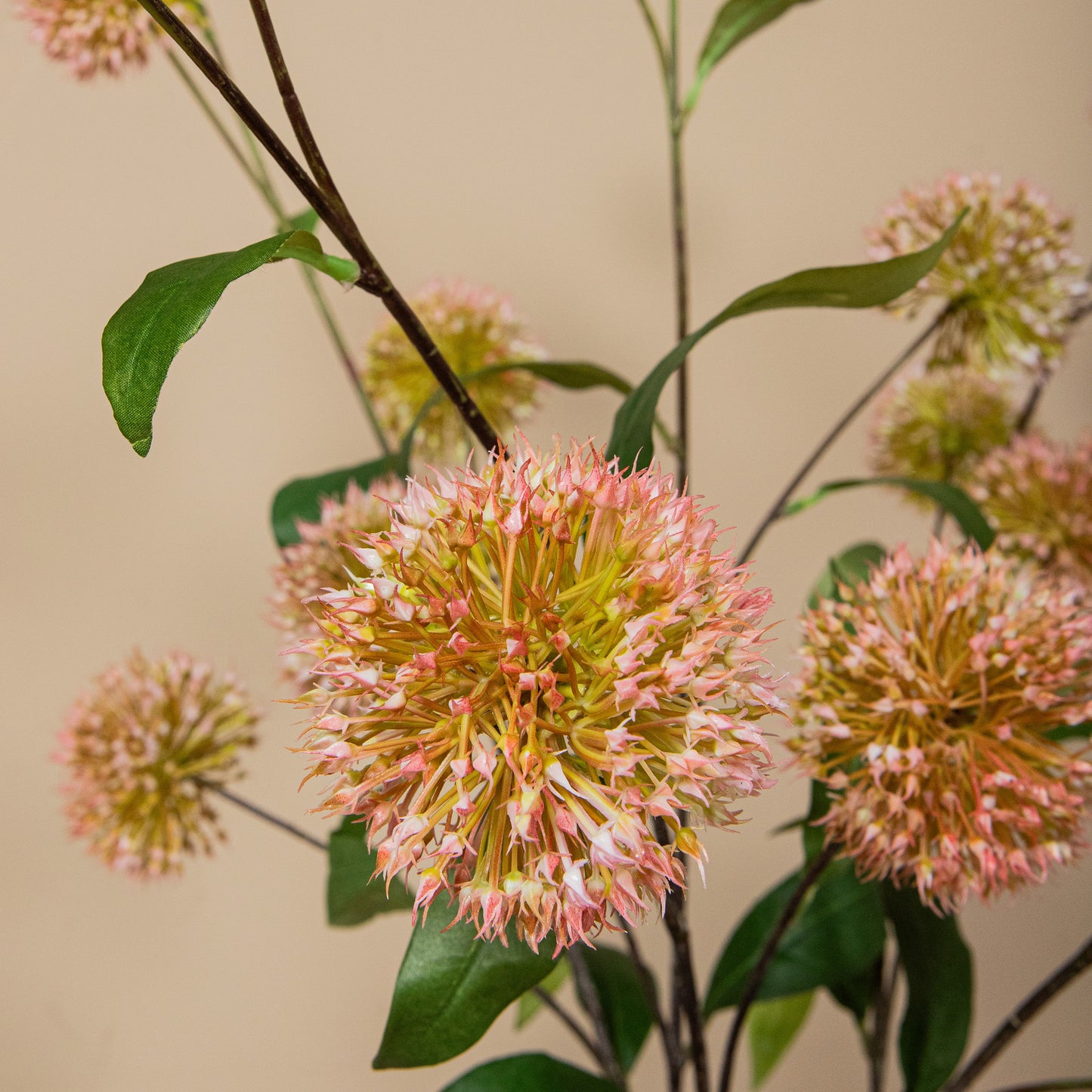 Garden Flower Roze Allium Spray - Set van 12 86x64x20 cm